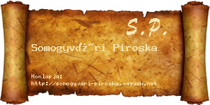 Somogyvári Piroska névjegykártya